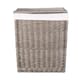 image 5 of Antique Wash Slim Wicker Laundry Basket | White | White