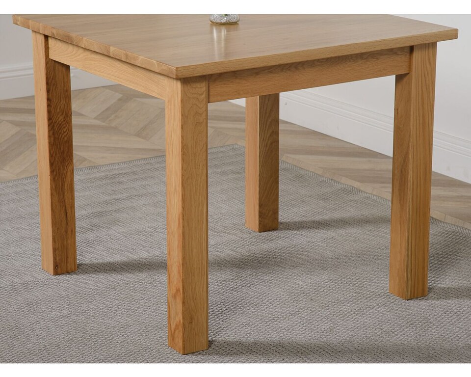 image 1 of Oslo 90cm Small Square Dining Table | Brown | Light Oak