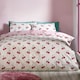 image 2 of Catherine Lansfield Disco Cherries Stripes Reversible Duvet Cover Set Pink Pink | Double