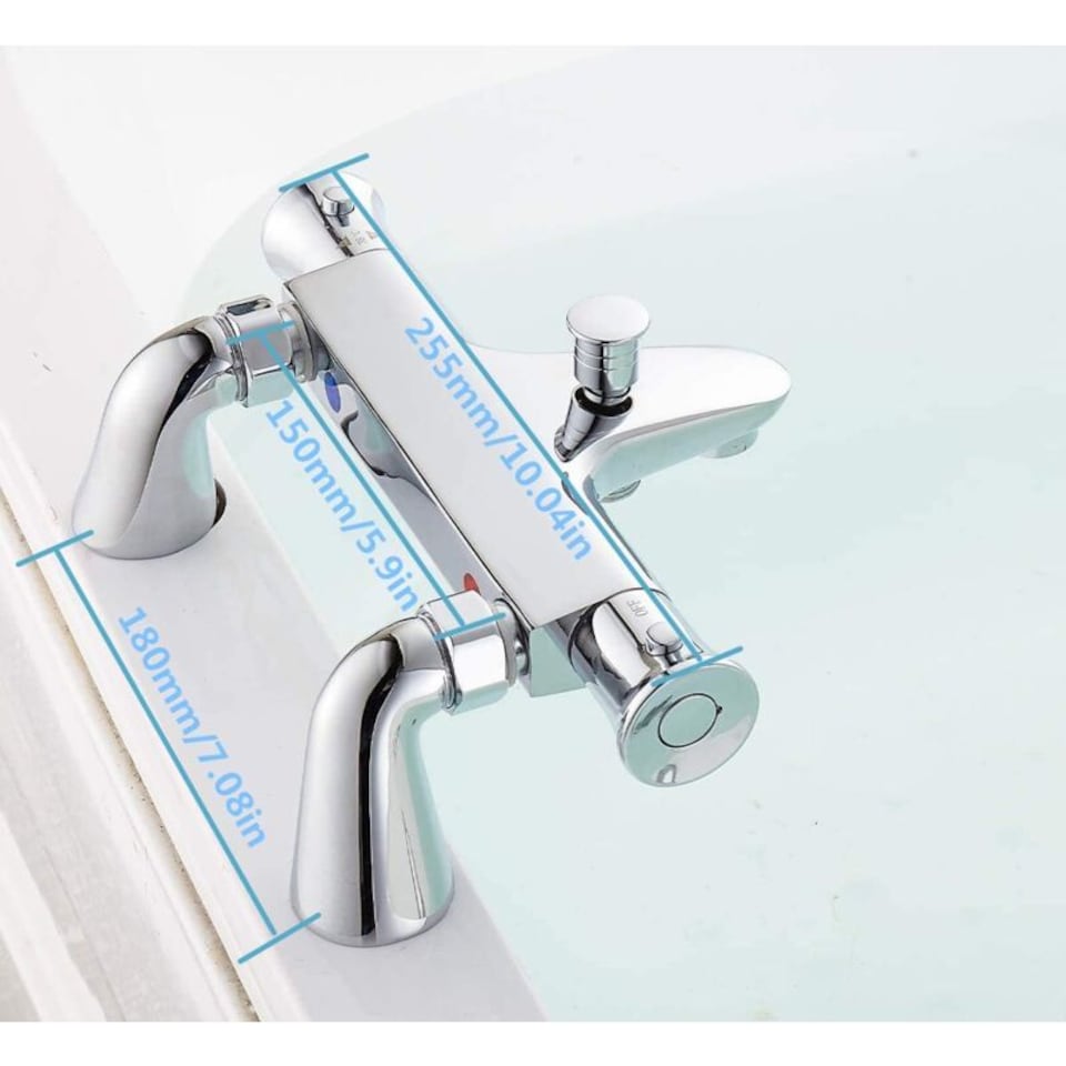 Sent Buton Thermostatic bathtub mixer, thermostatic bath shower faucet with ...