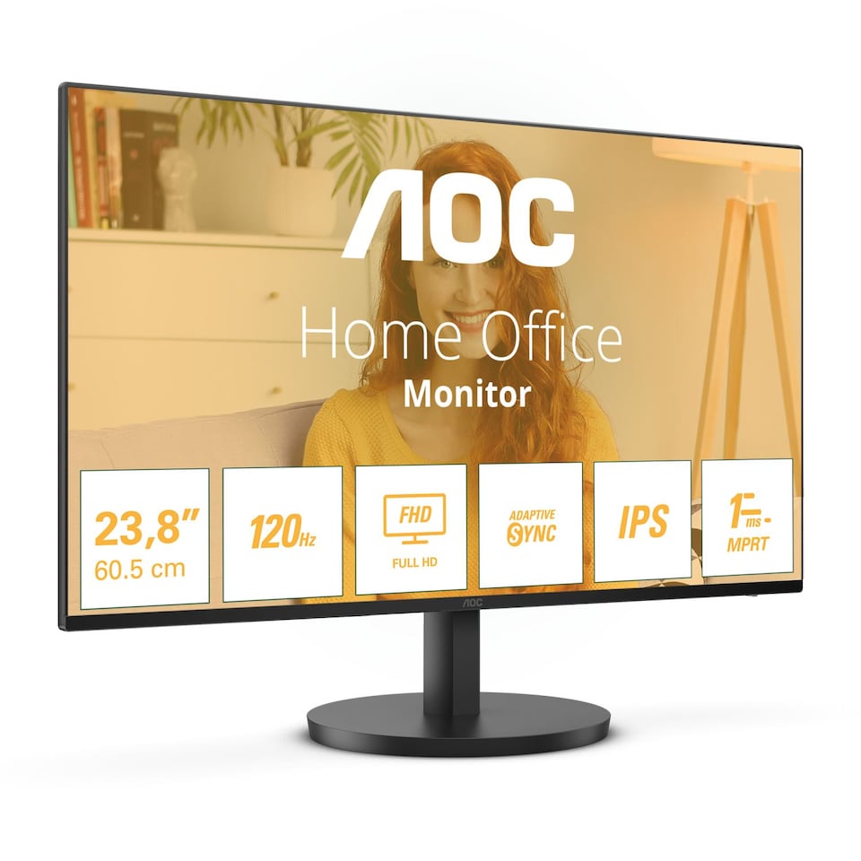 image 1 of AOC Basic-line 24B3HA2 23.8" IPS Full HD 1ms Built in Speakers Monitor