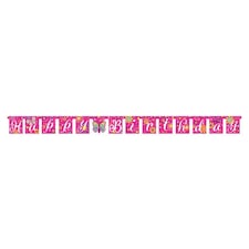 Creative Converting Butterfly Happy Birthday Banner - Pink/White - One Size
