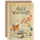 image 1 of Upcycle Dictionary Alice Wonderland Rabbit Cheshire Cat Greeting Card