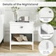 image 7 of COSTWAY 2-tier Nightstand Wood Side Table with Storage Shelf White