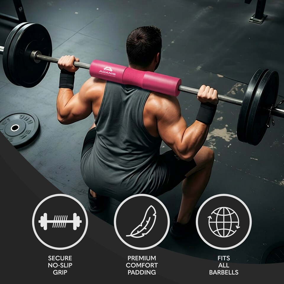 image 1 of Adanis Barbell Pad for Squats & Hip Thrusts, Thick Foam Pad