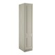 image 1 of Classic Square Panel Taupe Grey Single Wardrobe with Single Rail Grey