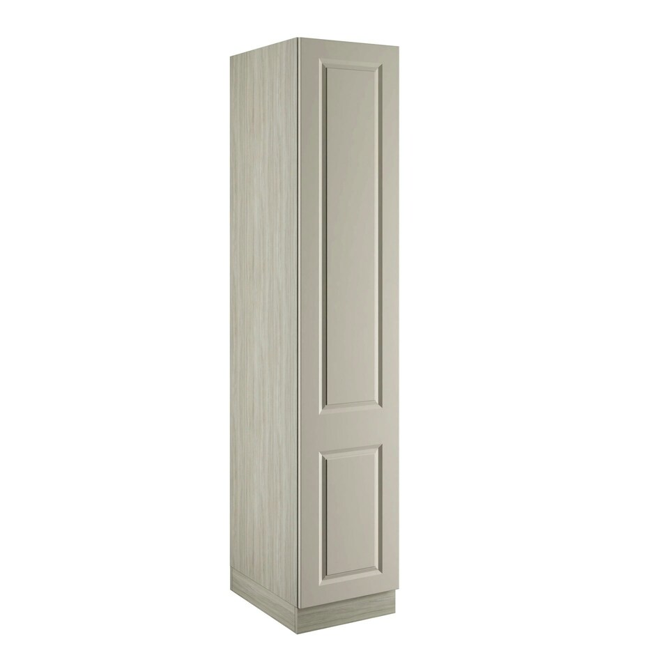 image 1 of Classic Square Panel Taupe Grey Single Wardrobe with Single Rail Grey