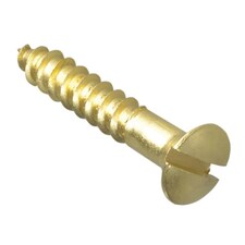 Forgefix Wood Screws, Slotted, Csk, Brass - Multi Colour - 1in x 8 ForgePack 16