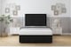 image 1 of Sloomy Madison Black Plush Divan Bed With Mattress No Drawers With 54" Floor Standing Headboard & 12" Matching Footboard 2'6 Small Single | Black | Black | Small Single | 1