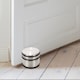 image 2 of Stainless Steel Door Stop Protector Wide Extra Large Round Heavy Duty Stopper | Silver | 2x Tall