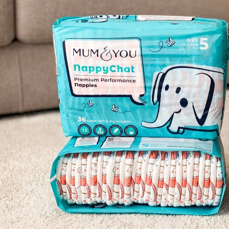image 1 of Mum & You Premium Nappychat Eco Nappies size 5 - 3 pack