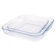 image 7 of Argon Tableware 2pc Square Glass Oven Dish Set - 2 Sizes | Clear | Clear | 2 Sizes