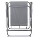 image 5 of Harbour Housewares Folding Metal Beach Chairs - Grey - Pack of 2 | Grey | Grey