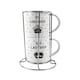 image 1 of Lady & Lordship Stacking Mugs Set - Regal Gifts for Couples Ceramic Cups Set of 2 with Metal Stand | White