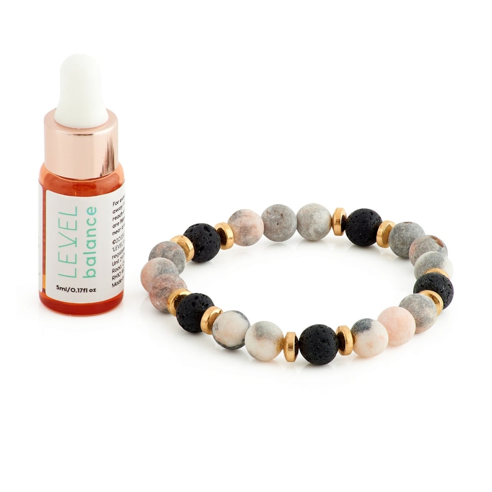 image 1 of LEVEL Wellbeing Lava Bead Aromatherapy Bracelet with Balance Essential Oil