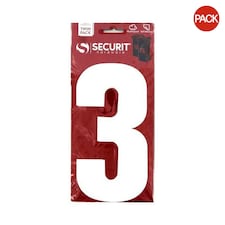Securit 3 Bin Number (Pack of 2) - White - One Size