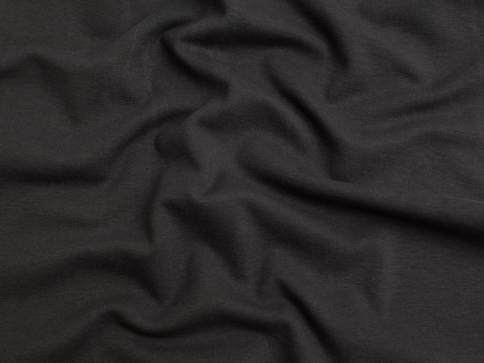 Minerva Core Range Grey Organic Tubular Ribbing Stretch Knit Fabric for Dressmaking, 70cm / 27" Wide - per metre