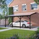 image 1 of Polycarbonate Roof Car Port 4 Post - Wood - L250 x W722 cm - Rustic Brown Brown