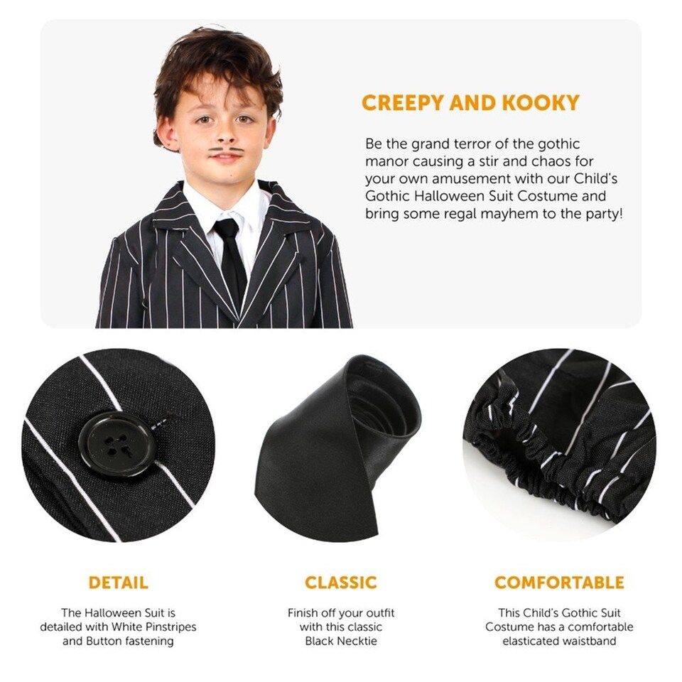 image 1 of Gothic Man Costume Black | L