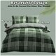 image 10 of VELVETIO Denim Check Printed Duvet Cover Set Reversible Polycotton Beddings Red | Single