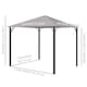 image 5 of Outsunnym 3 x 3m Hardtop Gazebo Canopy with Polycarbonate Roof, Aluminium Frame, Permanent Pavilion Garden Gazebo with Netting and Curtains  Grey