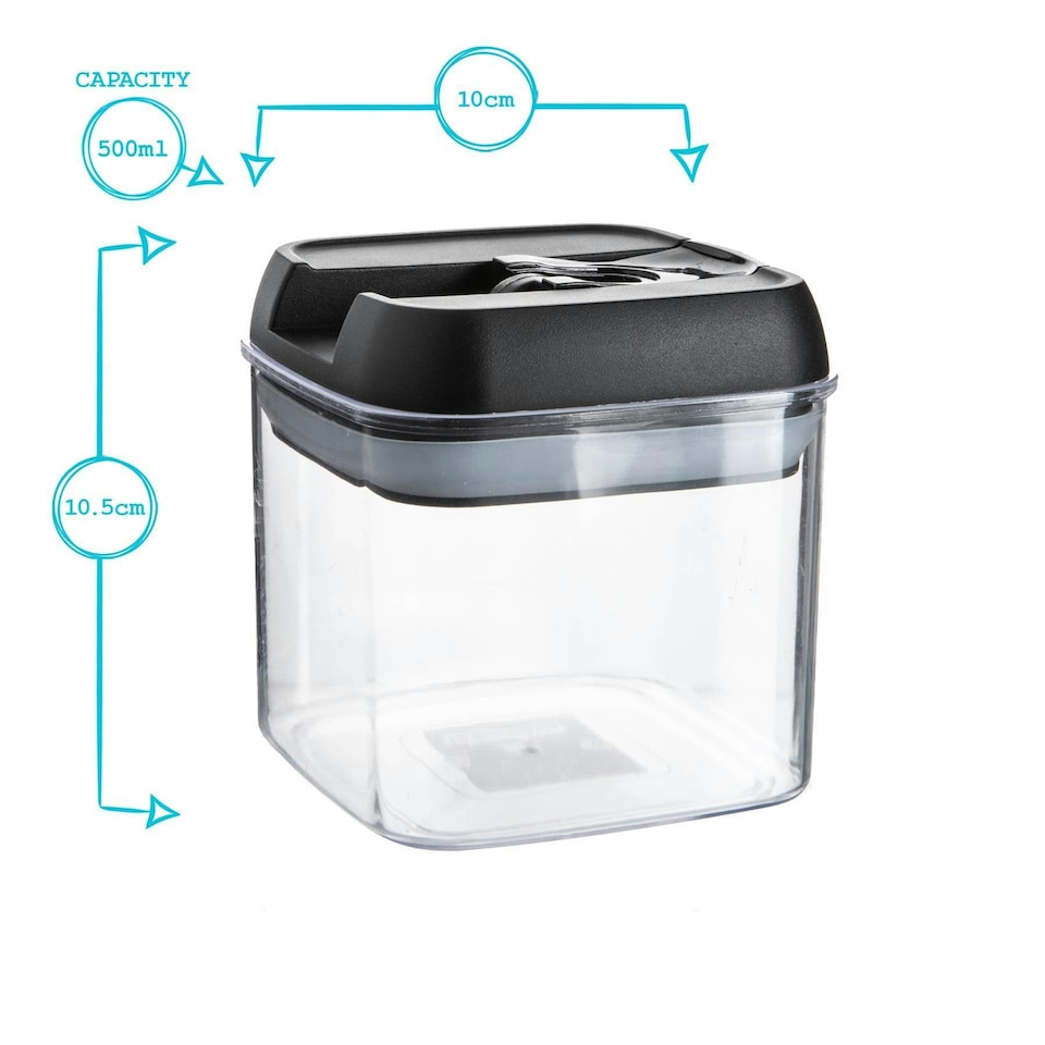 image 1 of Argon Tableware Flip Lock Plastic Food Storage Container - 500ml - Grey