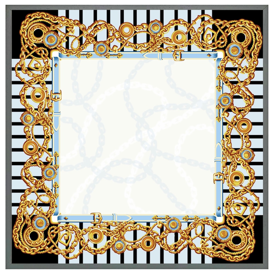 image 1 of Golden chains (Picture Frame) White | S