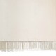 image 3 of Fringed - Off White 38cm Fringed Velvet Pendant Shade | White | Large | 1
