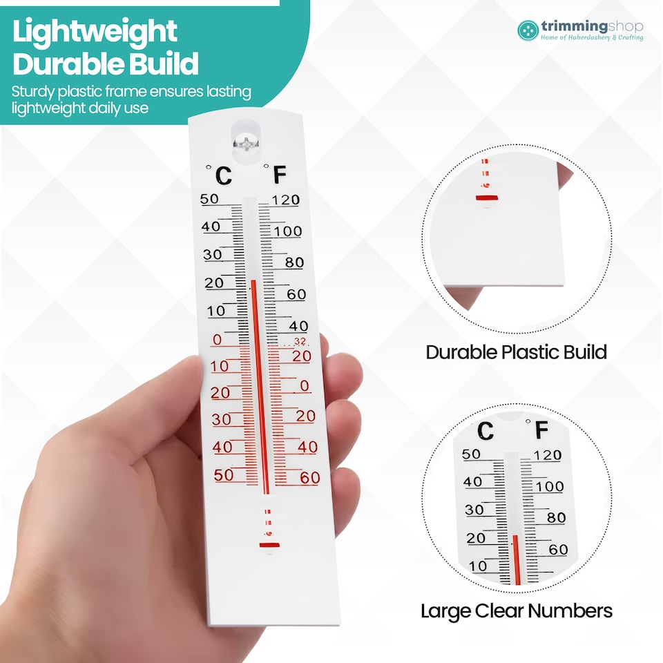 image 1 of Wall Thermometer, Room Thermometer, Indoor Outdoor Thermometer - 2pcs
