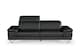 image 2 of Genuine Leather Black 3 Seater Sofa CHICAGO