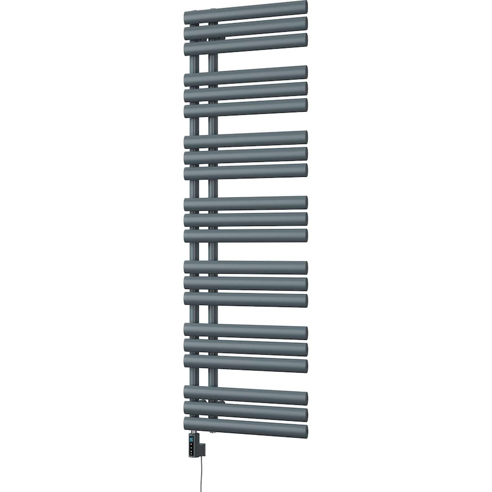 image 1 of Percival - Anthracite Electric Towel Rail H1592mm x W500mm 800w Thermostatic WIFI