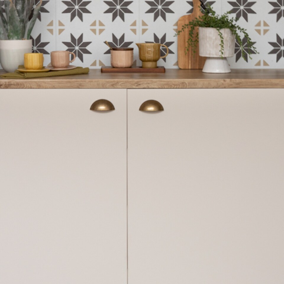 image 1 of Sticky Back Plastic Matt Sand Plain Kitchen Self-adhesive Vinyl Wrap for Cupboards, Doors and Furniture 67.5cm x 2m (3 rolls) - d-c-fix