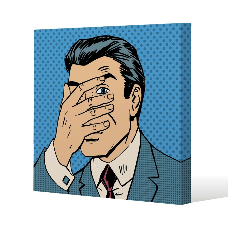 image 1 of retro style Halftone (Canvas Print) 46 x 46 x 4cm
