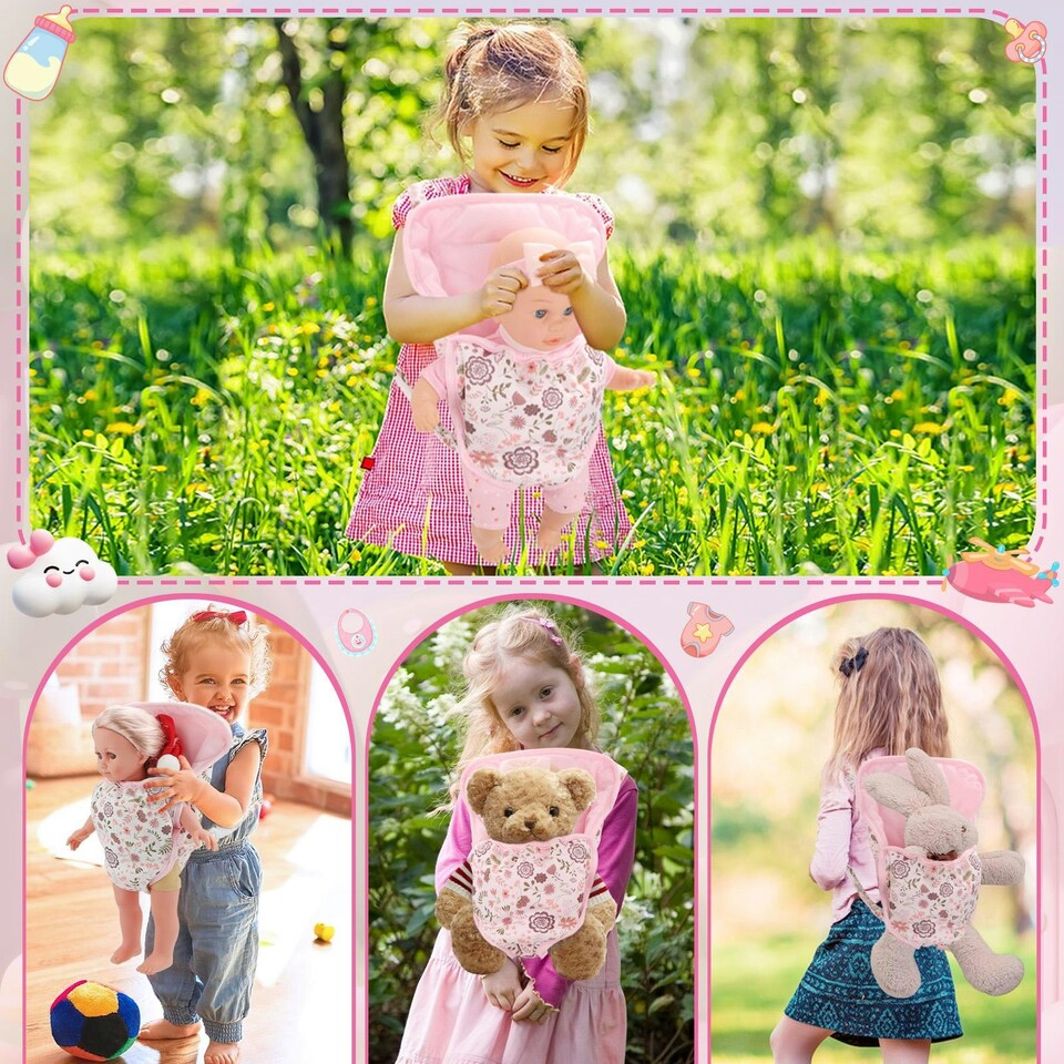 image 1 of Baby Doll Carrier & Feeding Playset