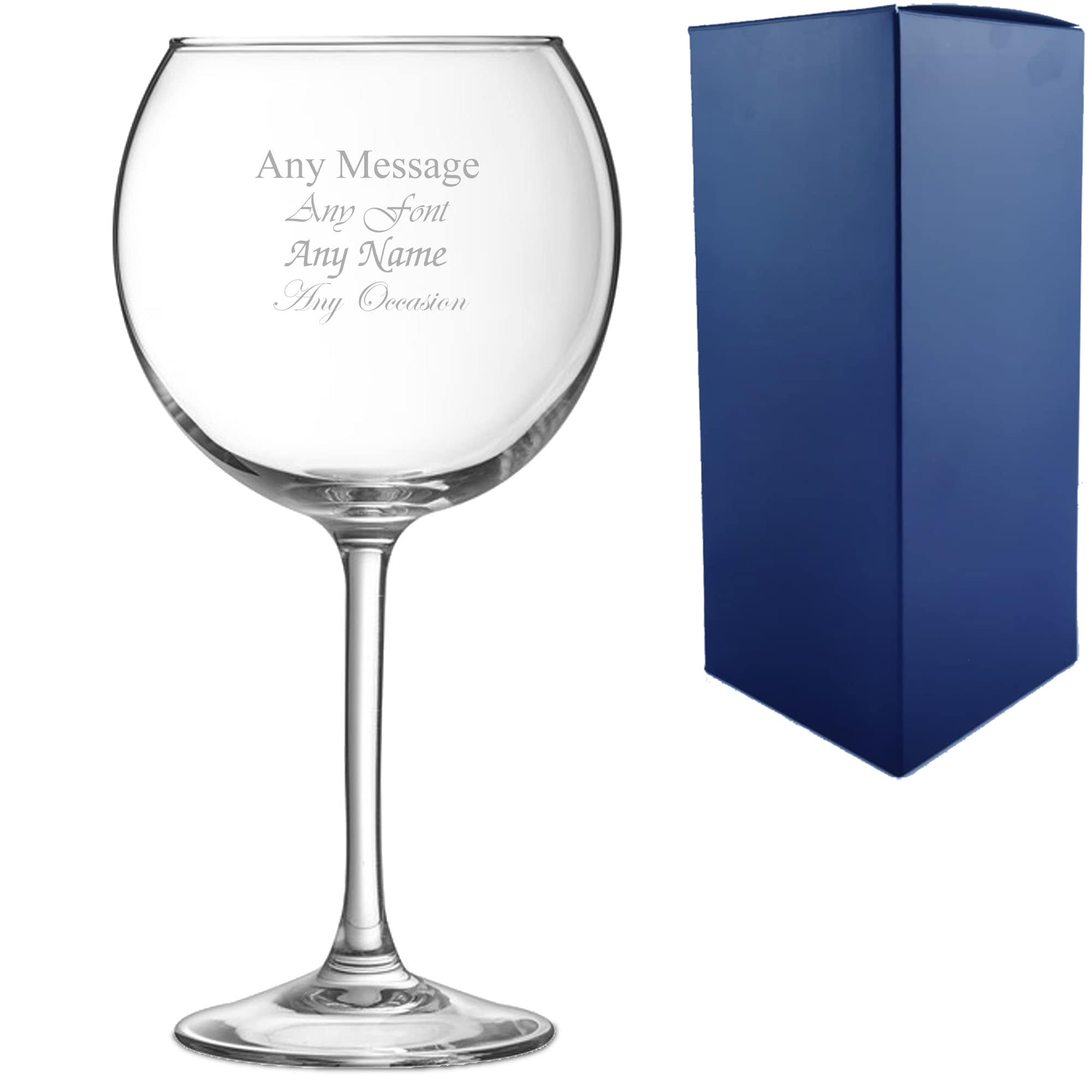 Uniqueful Personalised Vina Splendid Gin Balloon Glass Any Name Message in Clear