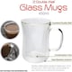 image 5 of Set of 2 Double Walled Glass Mug 450ml Clear