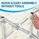 image 8 of HOMCOM Light Weight Aluminum Shower Bench Portable Lift Chair w/ Back & Armrest