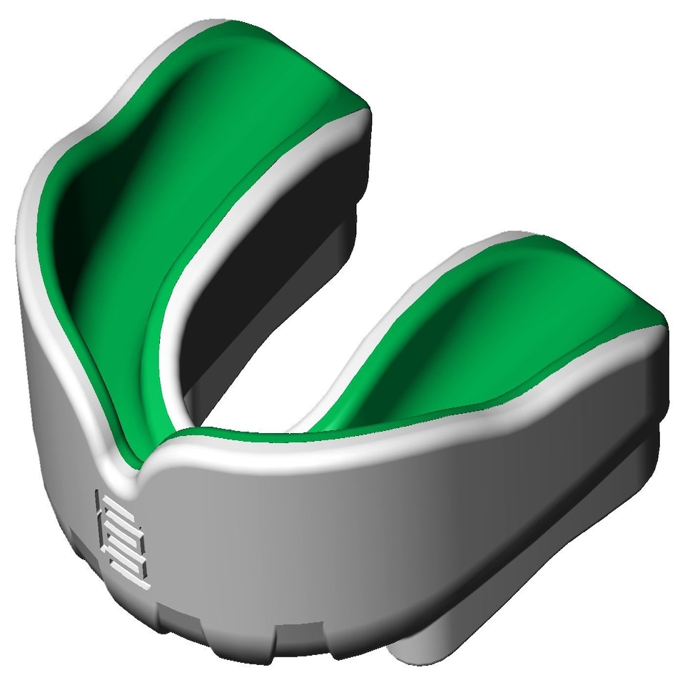Makura Ignis Pro Mouthguard - White/Green - Junior - Mouthguards - MAK001WG N/A