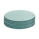 image 1 of Harbour Housewares Round Clear Glass Coasters - 10cm - 6pc Set - Heatproof, Modern Design