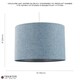 image 6 of Contemporary and Sleek Blue Nova Plain Linen Fabric Drum Lamp Shade 60w Maximum | Blue | 12"