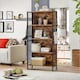 image 5 of Industrial 4 Tier Bookcase Storage Cabinet Rustic Brown Brown | One Size