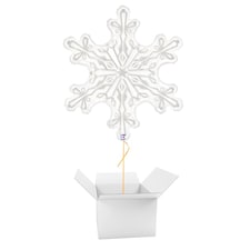 Snowflake Transparent Giant Helium Foil Balloon - Inflated Balloon in a Box