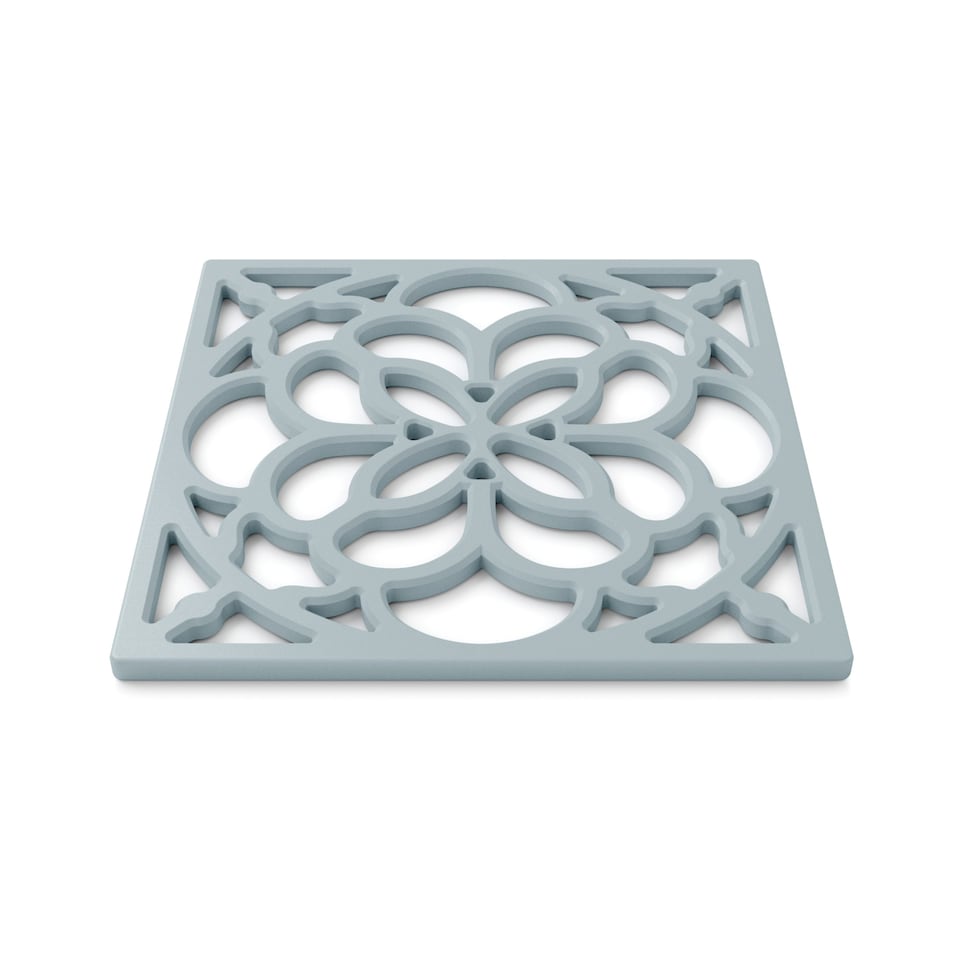 image 1 of Zeal Square Silicone Heritage Trivet, 18cm, Duck Egg Blue