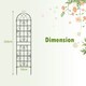 image 2 of COSTWAY 2 Pack Garden Trellis Metal Trellis for Climbing Plants