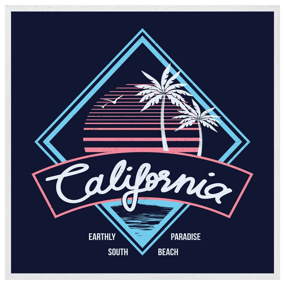 image 1 of Neon california (Picutre Frame) White | S