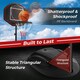 image 7 of COSTWAY Portable Basketball Hoop Stand Adjustable Basketball Black | Standard