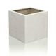 image 1 of Primrose White Stone Effect Jumbo Poly-Terrazzo Cube Planter 52cm