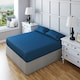 image 1 of Fitted Sheet Polycotton Plain Dyed Extra Deep 25cm Bed Linen Blue | Teal | Single