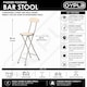 image 9 of White Padded Folding High Chair Breakfast Kitchen Bar Stool Seat | White