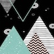 image 2 of Abstract geometric Scandinavian (Canvas print) 40cm x 30cm